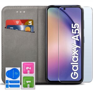 ETUI SKÓRZANE do SAMSUNG GALAXY A55 | A55 5G MAGNETYCZNE BOOK TOKRA SZKŁO 2