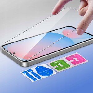 ETUI Z KLAPKĄ do Samsung A56 5G Zamykane Magnetyczne Skórzane Szkło 3