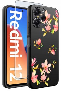 Etui do Xiaomi Redmi 12 4G WZORY |SILIKONOWE MATT CASE + SZKŁO 9H 2