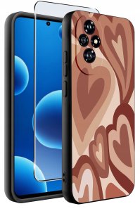 krainaGSM ETUI do Honor 200 5G | WZORY | SILIKONOWE MATT CASE + SZKŁO 9H 2