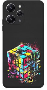krainaGSM Etui do Xiaomi Redmi 12 4G WZORY |SILIKONOWE MATT CASE + SZKŁO 9H 3
