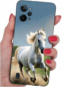 krainaGSM ETUI do Realme C31| WZORY | SILIKONOWE MATT CASE + SZKŁO 9H 2