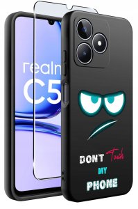 ETUI do Realme C51| C53 WZORY |SILIKONOWE MATT CASE + SZKŁO 9H 2