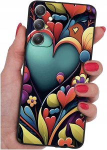 ETUI do Samsung A15 4G | 15 5G WZORY | SILIKONOWE MATT CASE + SZKŁO 9H 2