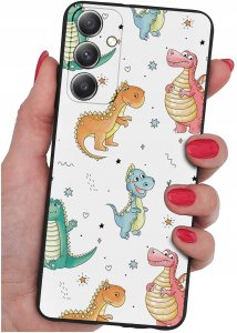 ETUI do Samsung A15 4G | 15 5G WZORY | SILIKONOWE MATT CASE + SZKŁO 9H 2
