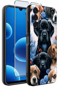 krainaGSM ETUI do Samsung A26 5G | wzory | SILIKONOWE MATT CASE + SZKŁO 9H 2