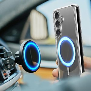 ETUI do Samsung A35 5G WZMACNIANE do MAGSAFE ANTI SHOCK CLEAR CASE + Szkło 5