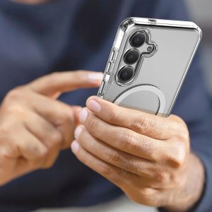 ETUI do Samsung A55 5G WZMACNIANE do MAGSAFE ANTI SHOCK CLEAR CASE + Szkło 5