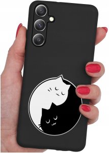 ETUI do Samsung A55 5G WZORY | SILIKONOWE MATT CASE + SZKŁO HARTOWANE 9H 2