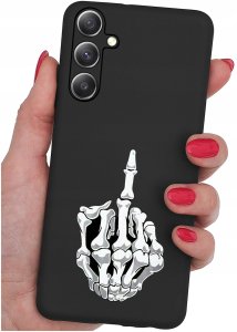 ETUI do Samsung A55 5G WZORY | SILIKONOWE MATT CASE + SZKŁO HARTOWANE 9H 2