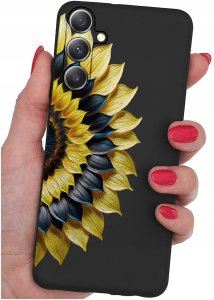 ETUI do Samsung A55 5G WZORY | SILIKONOWE MATT CASE + SZKŁO HARTOWANE 9H 2