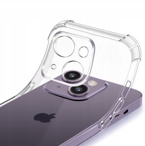 Etui PANCERNE do APPLE iPhone 13 / 14 SILIKON A-SHOCK CLEAR CASE + SZKŁO 9H 2