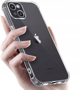 Etui PANCERNE do APPLE iPhone 13 / 14 SILIKON A-SHOCK CLEAR CASE + SZKŁO 9H 3