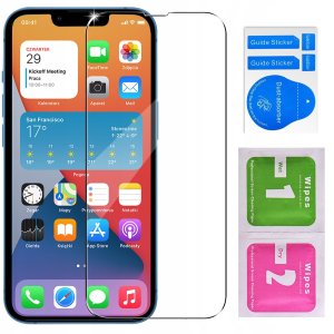 Etui PANCERNE do APPLE iPhone 13 / 14 SILIKON A-SHOCK CLEAR CASE + SZKŁO 9H 8