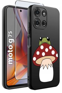 krainaGSM Etui do Motorola G75 5G | WZORY | SILIKONOWE MATT SZKŁO 9H 2