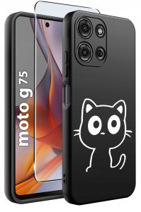krainaGSM Etui do Motorola G75 5G | wzory | silikonowe matowe szkło 9H 2