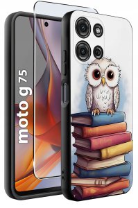 krainaGSM Etui do Motorola G75 5G | wzory | SILIKONOWE MATT SZKŁO 9H 2