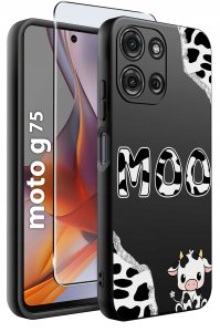 krainaGSM Etui do Motorola G75 5G | WZORY | SILIKONOWE MATT SZKŁO 9H 2