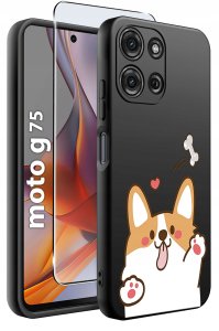 krainaGSM Etui do Motorola G75 5G | WZORY | SILIKONOWE MATT SZKŁO 9H 2
