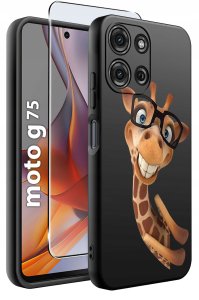 krainaGSM Etui do Motorola G75 5G | WZORY | SILIKONOWE MATT SZKŁO 9H 2