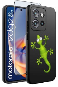 Etui do Motorola Moto EDGE 50 Neo WZORY |SILIKONOWE MATT CASE + SZKŁO 9H 2