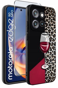 Etui do Motorola Moto EDGE 50 Neo WZORY |SILIKONOWE MATT CASE + SZKŁO 9H 2