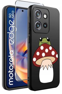 Etui do Motorola Moto EDGE 50 Neo WZORY |SILIKONOWE MATT CASE + SZKŁO 9H 2