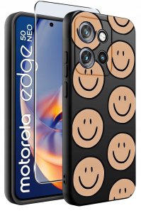 krainaGSM Etui do Motorola Moto EDGE 50 Neo wzory | SILIKONOWE MATT CASE + SZKŁO 9H 2