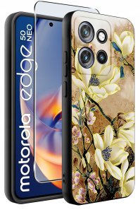 krainaGSM Etui do Motorola Moto EDGE 50 Neo Wzory |SILIKONOWE MATT CASE + SZKŁO 9H 2