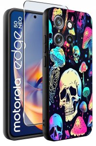 krainaGSM Etui do Motorola Moto EDGE 50 Neo wzory | SILIKONOWE MATT CASE + SZKŁO 9H 2
