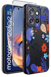 Etui do Motorola Moto EDGE 50 Neo WZORY |SILIKONOWE MATT CASE + SZKŁO 9H 2
