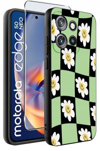 Etui do Motorola Moto EDGE 50 Neo WZORY |SILIKONOWE MATT CASE + SZKŁO 9H 2
