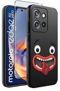 Etui do Motorola Moto EDGE 50 Neo WZORY |SILIKONOWE MATT CASE + SZKŁO 9H 2