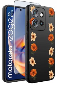 Etui do Motorola Moto EDGE 50 Neo WZORY |SILIKONOWE MATT CASE + SZKŁO 9H 2