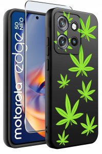 krainaGSM Etui do Motorola Moto EDGE 50 Neo wzory |SILIKONOWE MATT CASE + SZKŁO 9H 2