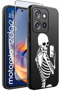 Etui do Motorola Moto EDGE 50 Neo WZORY |SILIKONOWE MATT CASE + SZKŁO 9H 2