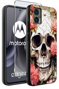 krainaGSM Etui do Motorola Moto Edge 30 Neo WZORY |SILIKONOWE MATT CASE + SZKŁO 9H 2