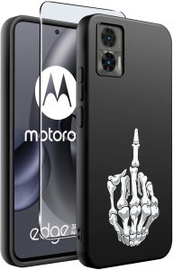 Etui do Motorola Moto Edge 30 Neo WZORY |SILIKONOWE MATT CASE + SZKŁO 9H 2