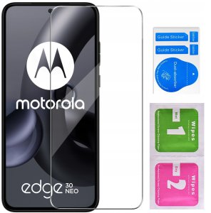 krainaGSM Etui do Motorola Moto Edge 30 Neo WZORY SILIKONOWE MATT CASE + SZKŁO 9H 4