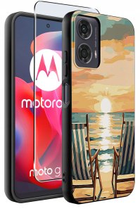 krainaGSM Etui do Motorola Moto G24 |G24 POWER |G04 |E14 WZORY |SILIKONOWE MATT SZKŁO 2