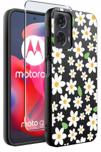 krainaGSM Etui do Motorola Moto G24 |G24 POWER |G04 |E14 WZORY |SILIKONOWE MATT SZKŁO 2