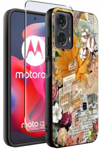krainaGSM Etui do Motorola Moto G24 |G24 POWER |G04 |E14 WZORY |SILIKONOWE MATT SZKŁO 2