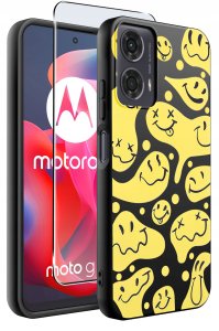 krainaGSM Etui do Motorola Moto G24 |G24 POWER |G04 |E14 WZORY |SILIKONOWE MATT SZKŁO 2