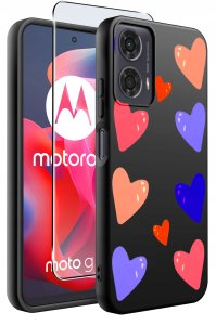 krainaGSM Etui do Motorola Moto G24 |G24 POWER |G04 |E14 WZORY |SILIKONOWE MATT SZKŁO 2