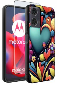 krainaGSM Etui do Motorola Moto G24 |G24 POWER |G04 |E14 WZORY |SILIKONOWE MATT SZKŁO 2