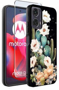 krainaGSM Etui do Motorola Moto G24 |G24 POWER |G04 |E14 WZORY |SILIKONOWE MATT SZKŁO 2