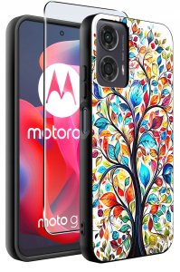 krainaGSM Etui do Motorola Moto G24 |G24 POWER |G04 |E14 WZORY |SILIKONOWE MATT SZKŁO 2