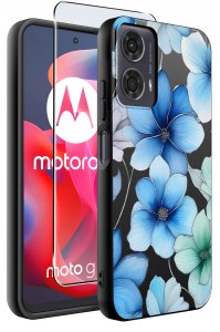 krainaGSM Etui do Motorola Moto G24 |G24 POWER |G04 |E14 WZORY |SILIKONOWE MATT SZKŁO 2