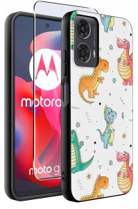 krainaGSM Etui do Motorola Moto G24 |G24 POWER |G04 |E14 WZORY |SILIKONOWE MATT SZKŁO 2