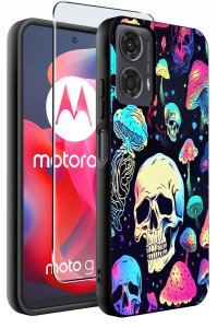 krainaGSM Etui do Motorola Moto G24 |G24 POWER |G04 |E14 WZORY |SILIKONOWE MATT SZKŁO 2